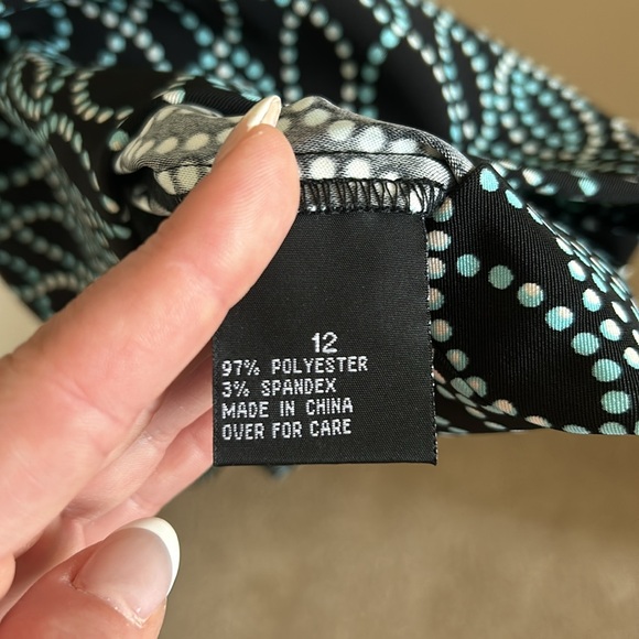 AB Studio Women’s Black and Blue Dress Size 12 - Picture 6 of 6